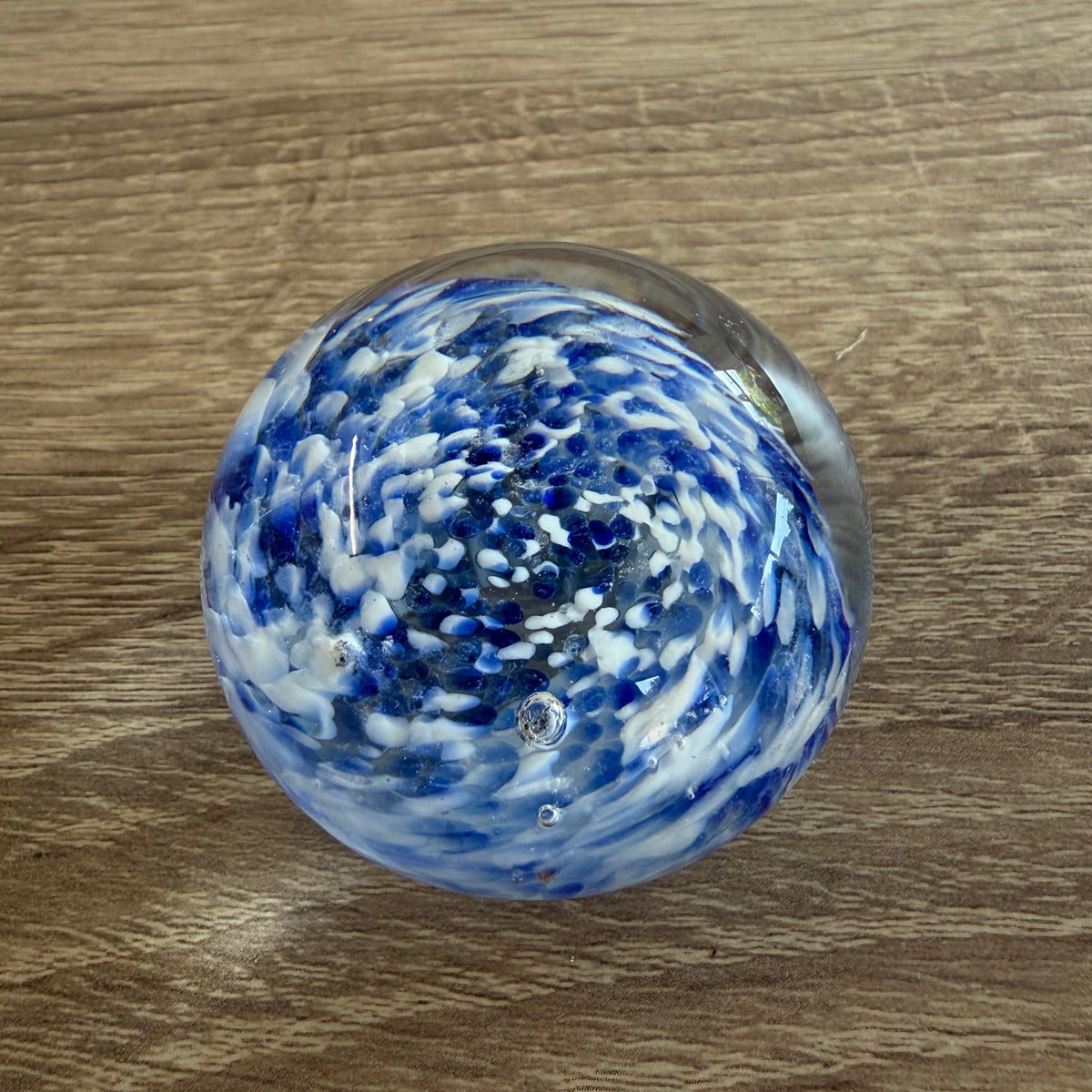 Vintage Gozo Maltese Glass "Sea" Pattern Paperweight
