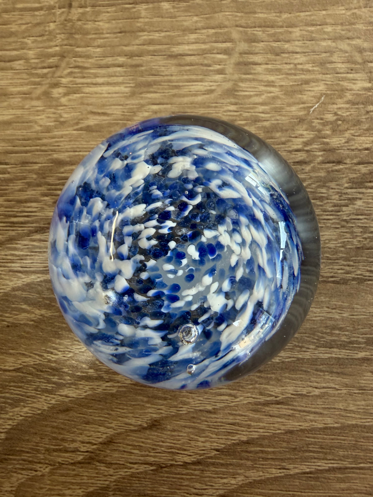 Vintage Gozo Maltese Glass "Sea" Pattern Paperweight