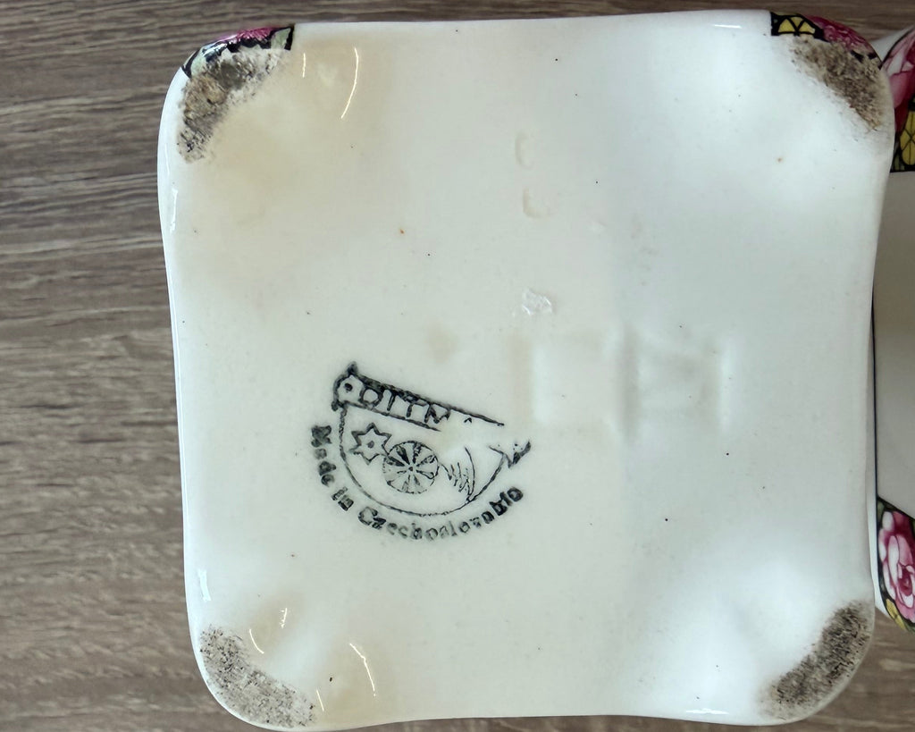 Antique Art Deco Ditmar "Eden Rose" Ceramic Cannisters