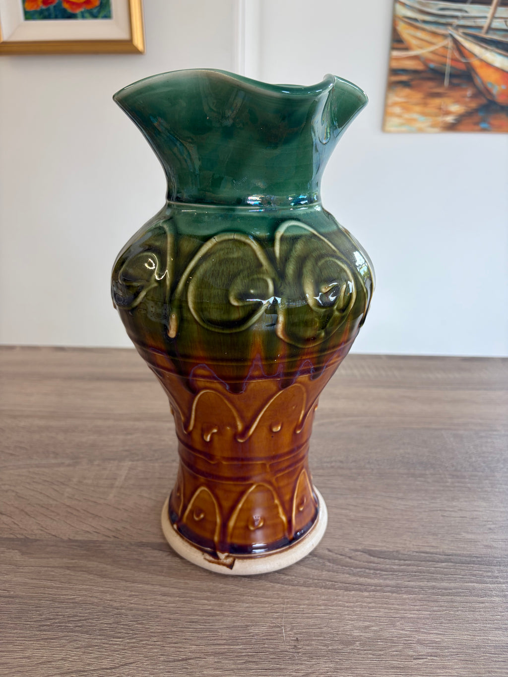 Vintage Castle Arch Pottery Hand-Thrown Sculptural Vase