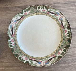 Antique c.1909 Adderleys Ltd "Delhi" Chinoiserie Platter & Plate Set (3 Pieces)