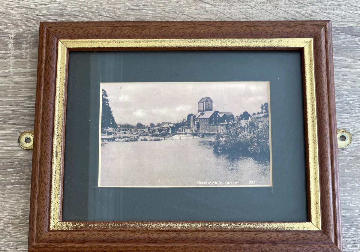 Pair of Framed Antique Edwardian Carlow Postcards (c. 1910)