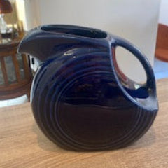 Contemporary Cobalt Blue Fiestaware Disc Pitcher by Homer Laughlin