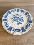 Vintage Myott "Melody" Blue & White Ironstone Plates – Set of 4