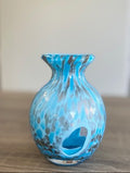 Vintage Maltese Art Glass Speckled "Window Lens" Vase (Mdina / Mtarfa Style)