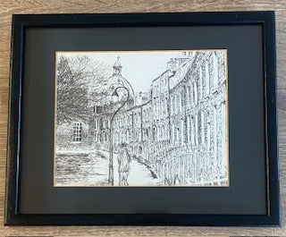 Vintage 1976 Liam C. Martin Dublin Architectural Print – Mountpleasant Square