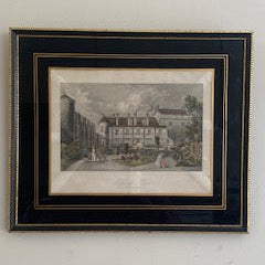 Antique 1840 Joseph Swan "Falkland Palace" Framed Engraving with Wax Seal Guarantee