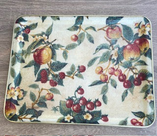 Vintage Mid-Century Arnold Designs Fibreglass Fruit Orchard Serving Tray