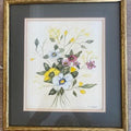Vintage Original Signed Floral Bouquet Watercolour Painting