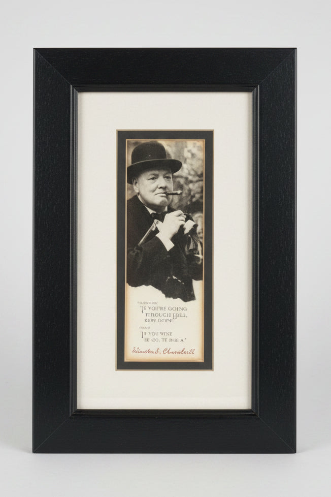 Vintage Liffey Craft Framed Winston Churchill Quote Print