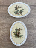 Pair of Vintage Royal Tara Irish Bone China Bird Wall Plaques