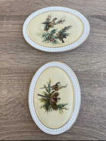 Pair of Vintage Royal Tara Irish Bone China Bird Wall Plaques