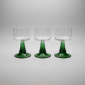 Vintage Duiske Irish Hand-Cut Rhine Wine Glasses - Set of 3