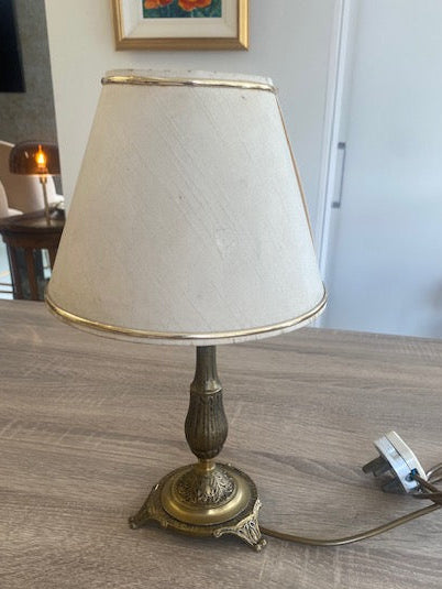 Vintage Ornate Cast Brass Rococo Revival Table Lamp Base