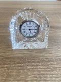 Vintage Signed Waterford Crystal "Lismore" Arched Mantel Clock