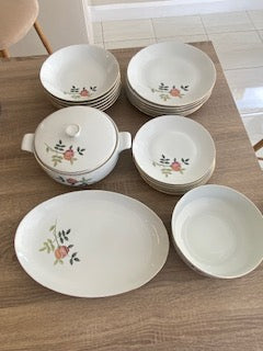Vintage 1960s Bavarian Scherzer 21-Piece Dinner Service