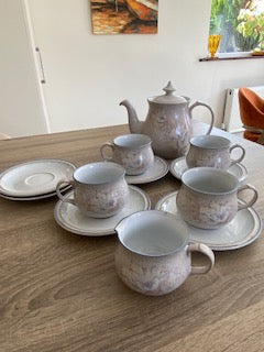 Vintage 1980s Denby "Tasmin" 6-Piece Tea Service