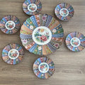 Vintage 1970s Japanese Arita Mihō Kiln 7-Piece Imari Set