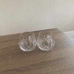 Vintage Waterford Crystal "Lismore" Roly Poly Glasses (Pair)