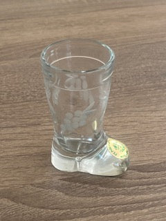 Vintage Penrose Glass Waterford Handcut Glass Boot Shot Glass