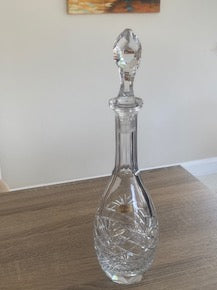 Vintage Dublin Crystal Fine Cut Wine & Spirit Decanter with Stopper