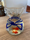 Vintage Murano Style Fish in a Bag Paperweight