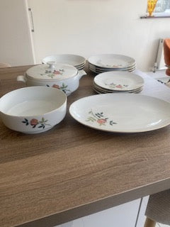 Vintage 1960s Bavarian Scherzer 21-Piece Dinner Service