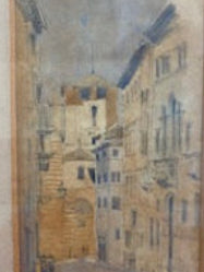 Original Museum-Exhibited Watercolor by Frederick George Hicks FRIAI (1870-1965) – "Verona"