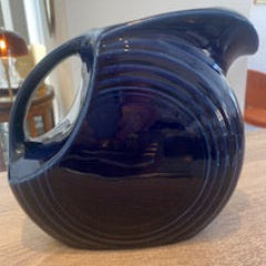 Contemporary Cobalt Blue Fiestaware Disc Pitcher by Homer Laughlin