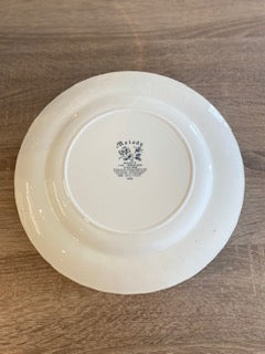 Vintage Myott "Melody" Blue & White Ironstone Plates – Set of 4