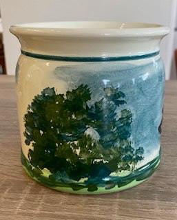 Vintage 1970s Iden Pottery Rye Studio Ceramic "Saddleback Pig" Crock
