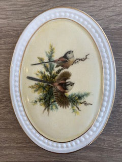 Pair of Vintage Royal Tara Irish Bone China Bird Wall Plaques