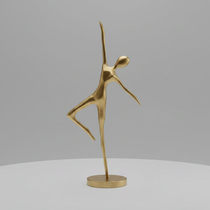 Vintage Mid-Century Modern Stylised Brass Ballerina Sculpture