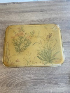 Vintage 1970s Arnold Designs Fibreglass Botanical Serving Tray