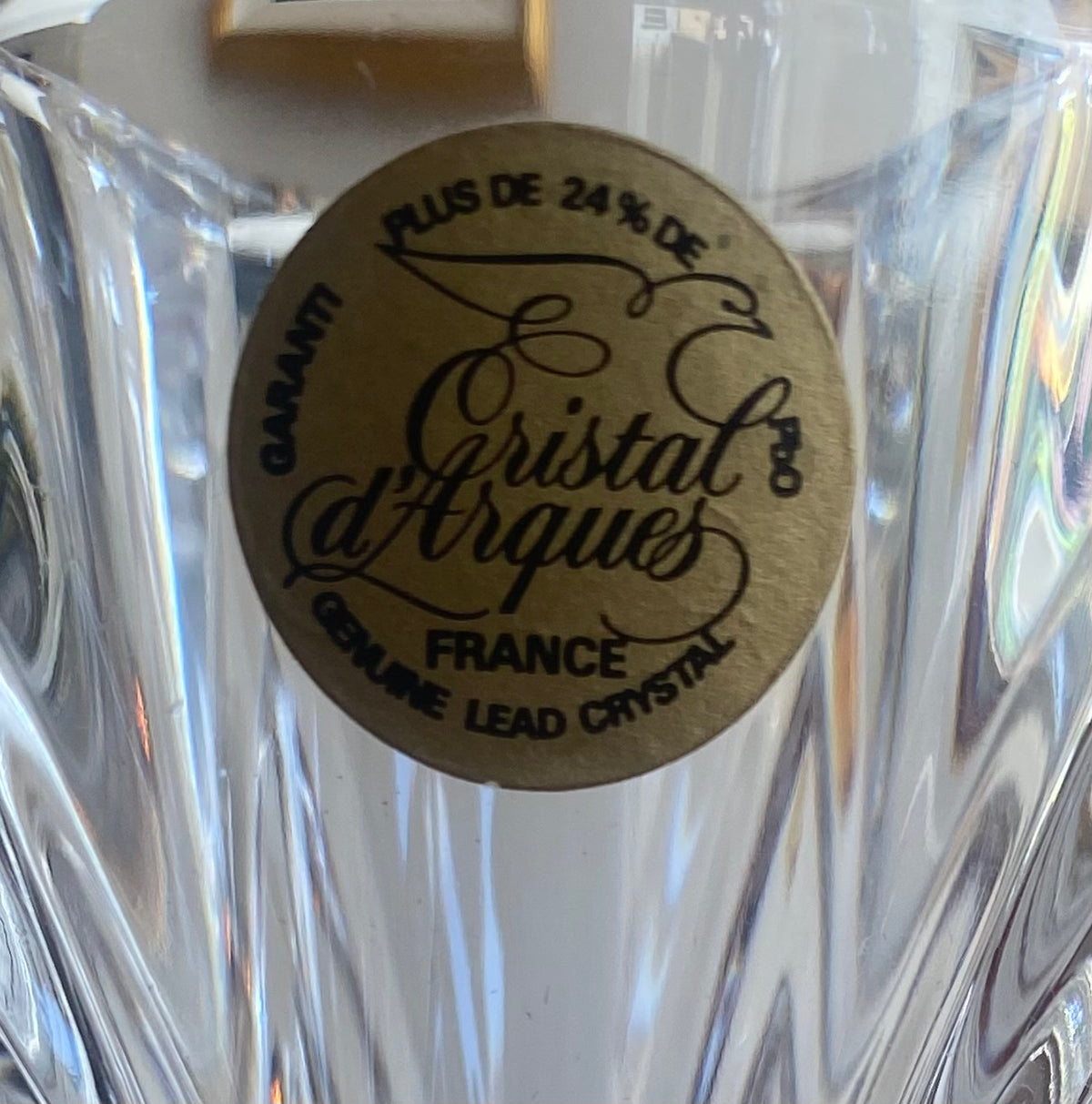 Vintage Cristal d'Arques "Chatelet" Cut Crystal Vase with English Silver Plated Base