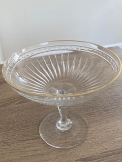 Vintage Marquis by Waterford "Hanover Gold" Crystal Compote Bowl
