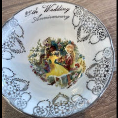 Vintage Royal Grafton Silver Wedding Anniversary Teacups – Set of 2