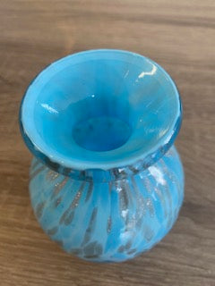 Vintage Maltese Art Glass Speckled "Window Lens" Vase (Mdina / Mtarfa Style)