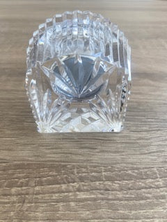 Vintage Signed Waterford Crystal "Lismore" Arched Mantel Clock