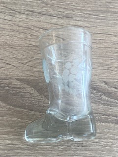 Vintage Penrose Glass Waterford Handcut Glass Boot Shot Glass