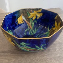 Art Deco Hancock & Sons "Corona Ware" Octagonal Daffodil Bowl