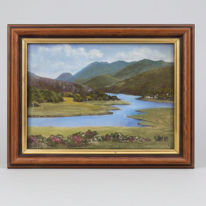 Pair of Original 1989 Oil Paintings by Geraldine O'Mahoney