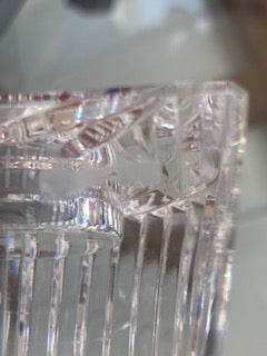 Vintage Signed Waterford Crystal "Lismore" Arched Mantel Clock