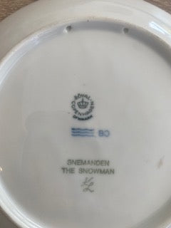 Royal Copenhagen "The Snowman" First Quality Christmas Plate (c.1980s)