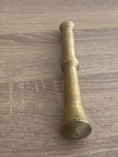 Vintage Hand-Etched Inlaid LNS Cairoware Mortar & Pestle