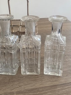 Antique Victorian William Hutton & Sons 4-Bottle Cruet Set