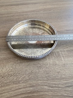Vintage Chased Sheffield Silver-Plated Gallery Tray